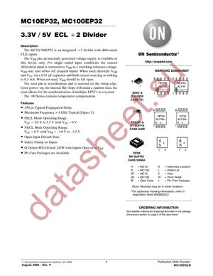 MC100EP32DTG datasheet  